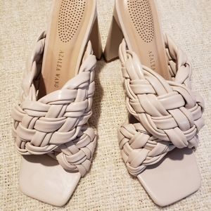 Azalea Wang Nude Chunky Heels Size 11